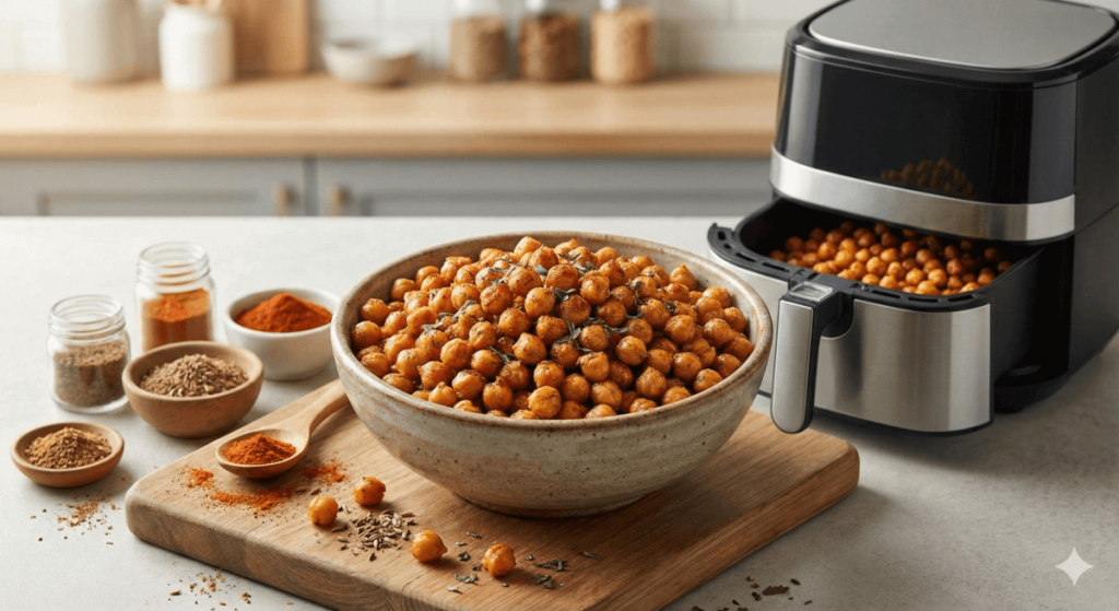 Recette de Pois Chiches Croustillants à l'Air Fryer